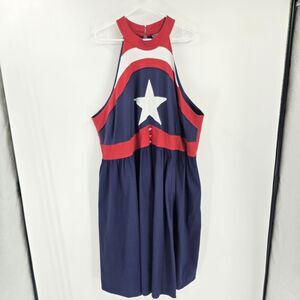 Marvel Her Universe x Disney Captain America Retro Halter Dress Plus Size 30
